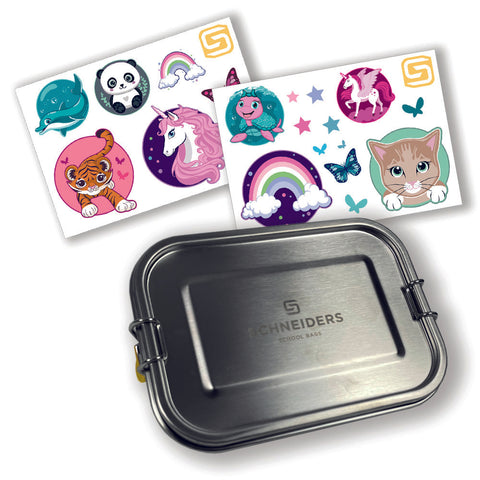 Schneiders Lunchbox Silver für Mädchen. Perfekte Jausendose für jeden Schultag!