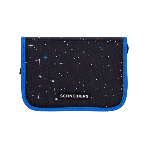 Blaue/schwarze Jungenschultasche „Space Quest“ von Schneiders, Modell Ergolite, mit ergonomischem Design, gepolsterten Trägern und mehreren Fächern für optimale Organisation.
