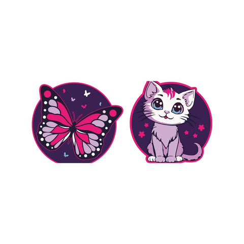 Patches mit Klettfunktion Motiv Butterfly und Kitten