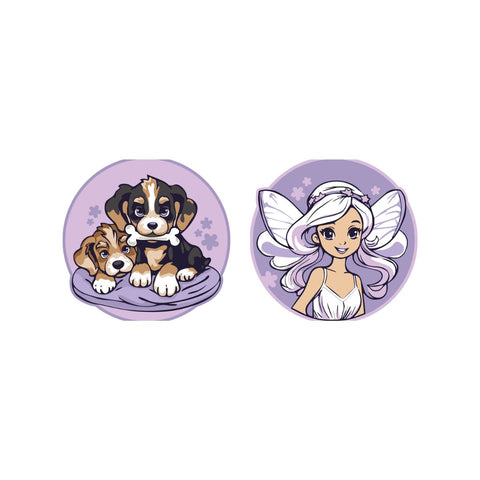 Patches mit Klettfunktion Motiv Puppies und Fairy
