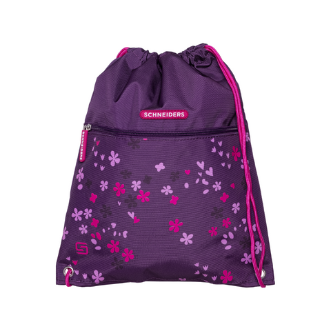 Raffiniert gestaltete Mädchenschultasche „Berry Blossom" von Schneiders, Modell Ergolite, mit ergonomischem Design, gepolsterten Trägern und mehreren Fächern für optimale Organisation.