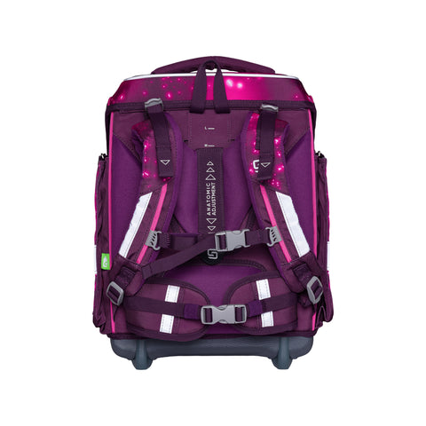 Schultasche „Berry Cosmos“ von Schneiders, Modell Ergolite, mit ergonomischem Design, gepolsterten Trägern und mehreren Fächern für optimale Organisation.