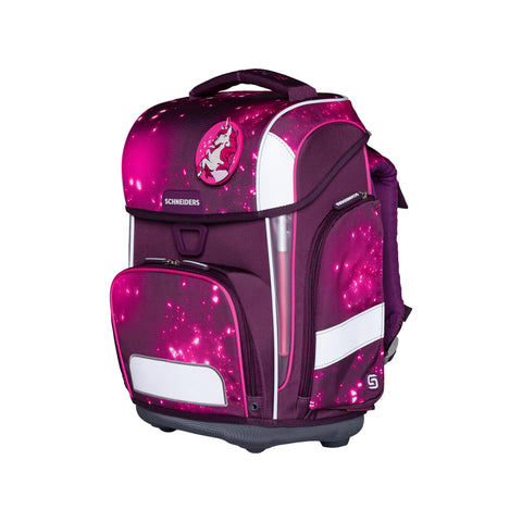 Schultasche „Berry Cosmos“ von Schneiders, Modell Ergolite, mit ergonomischem Design, gepolsterten Trägern und mehreren Fächern für optimale Organisation.