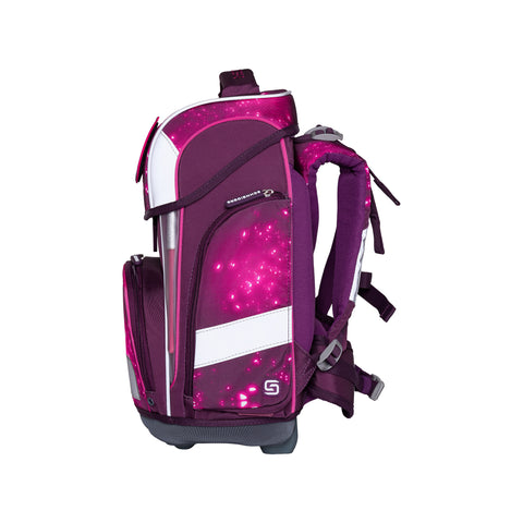 Schultasche „Berry Cosmos“ von Schneiders, Modell Ergolite, mit ergonomischem Design, gepolsterten Trägern und mehreren Fächern für optimale Organisation.
