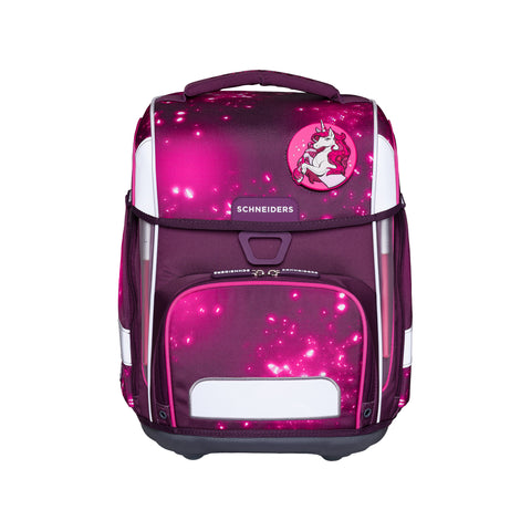 Schultasche „Berry Cosmos“ von Schneiders, Modell Ergolite, mit ergonomischem Design, gepolsterten Trägern und mehreren Fächern für optimale Organisation.