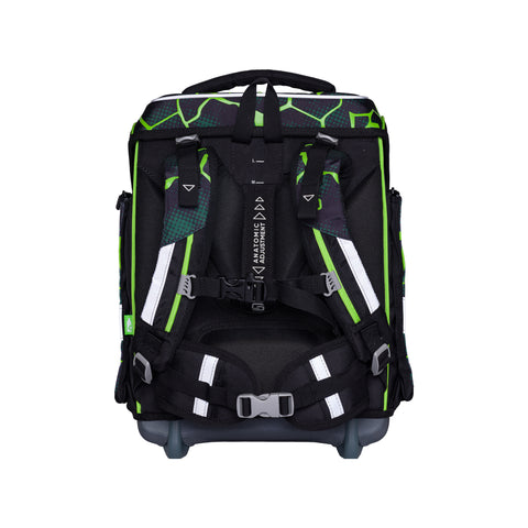 Jungenschultasche „Crash“ von Schneiders, Modell Ergolite, mit ergonomischem Design, gepolsterten Trägern und mehreren Fächern für optimale Organisation.