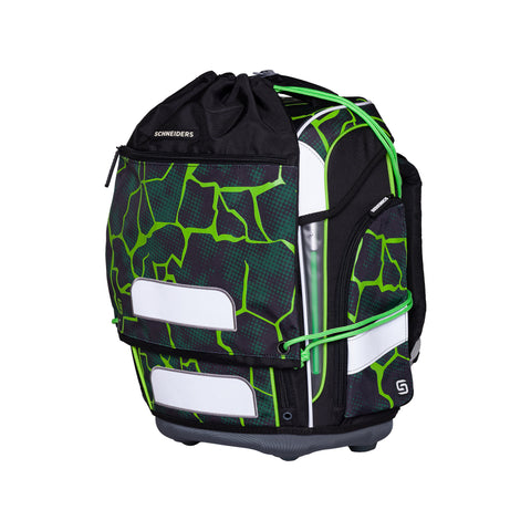 Jungenschultasche „Crash“ von Schneiders, Modell Ergolite, mit ergonomischem Design, gepolsterten Trägern und mehreren Fächern für optimale Organisation.