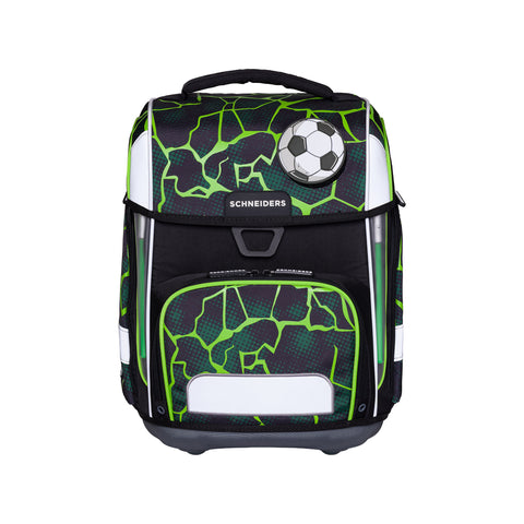 Jungenschultasche „Crash“ von Schneiders, Modell Ergolite, mit ergonomischem Design, gepolsterten Trägern und mehreren Fächern für optimale Organisation.