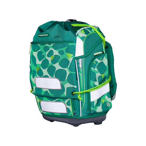Jungenschultasche „Dino Dance“ von Schneiders, Modell Ergolite, mit ergonomischem Design, gepolsterten Trägern und mehreren Fächern für optimale Organisation.