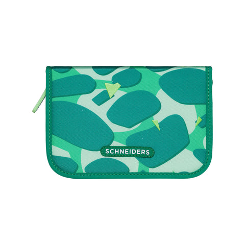 Federpennal „Dino Dance“ von Schneiders, Modell Ergolite, mit ergonomischem Design, gepolsterten Trägern und mehreren Fächern für optimale Organisation.