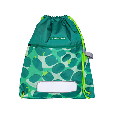 Turnbeutel „Dino Dance“ von Schneiders, Modell Ergolite, mit ergonomischem Design, gepolsterten Trägern und mehreren Fächern für optimale Organisation.
