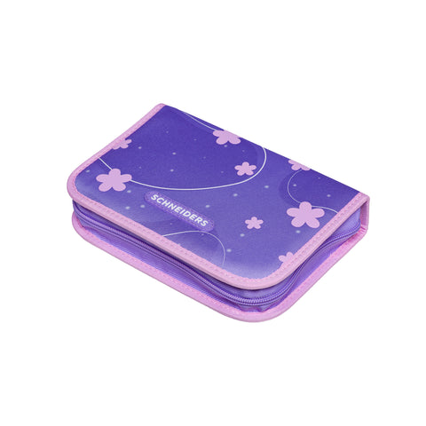 Federpennal „Flowery“ von Schneiders, Modell Ergolite, mit ergonomischem Design, gepolsterten Trägern und mehreren Fächern für optimale Organisation.