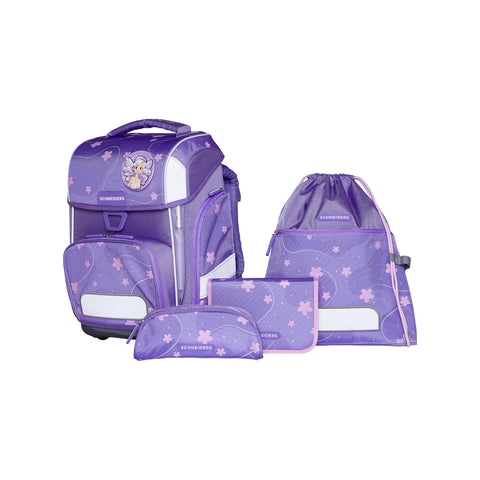 Schultasche „Flowery“ von Schneiders, Modell Ergolite, mit ergonomischem Design, gepolsterten Trägern und mehreren Fächern für optimale Organisation.