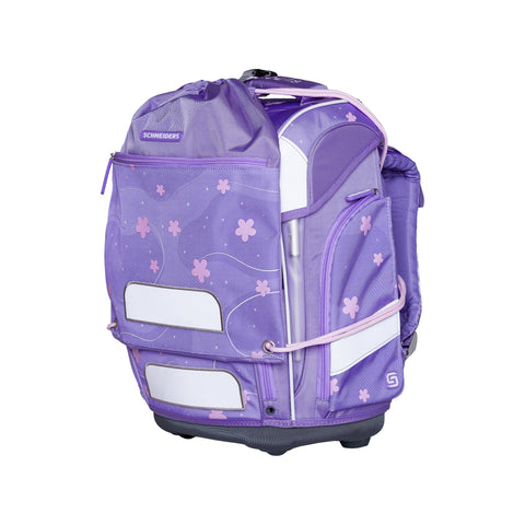 Schultasche „Flowery“ von Schneiders, Modell Ergolite, mit ergonomischem Design, gepolsterten Trägern und mehreren Fächern für optimale Organisation.