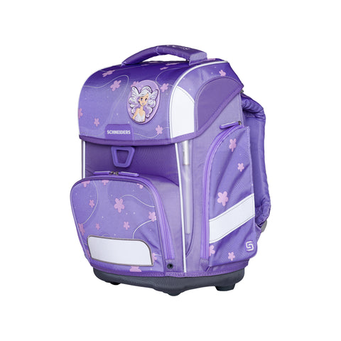 Schultasche „Flowery“ von Schneiders, Modell Ergolite, mit ergonomischem Design, gepolsterten Trägern und mehreren Fächern für optimale Organisation.