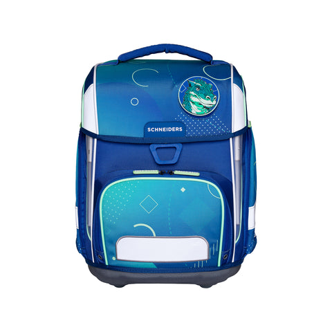 Schultasche „Geo Motion“ von Schneiders, Modell Ergolite, mit ergonomischem Design, gepolsterten Trägern und mehreren Fächern für optimale Organisation.