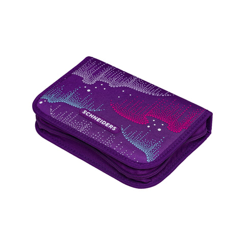 Federpennal „Blue Bloom“ von Schneiders, Modell Ergolite, mit ergonomischem Design, gepolsterten Trägern und mehreren Fächern für optimale Organisation.