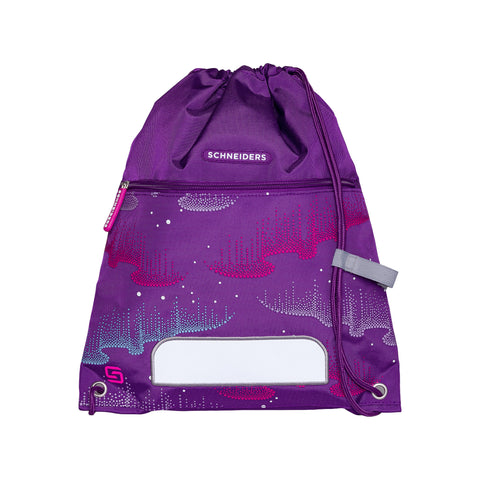 Turnbeutel „Blue Bloom“ von Schneiders, Modell Ergolite, mit ergonomischem Design, gepolsterten Trägern und mehreren Fächern für optimale Organisation.