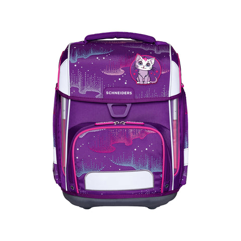 Schultasche „Wavy Dots“ von Schneiders, Modell Ergolite, mit ergonomischem Design, gepolsterten Trägern und mehreren Fächern für optimale Organisation.