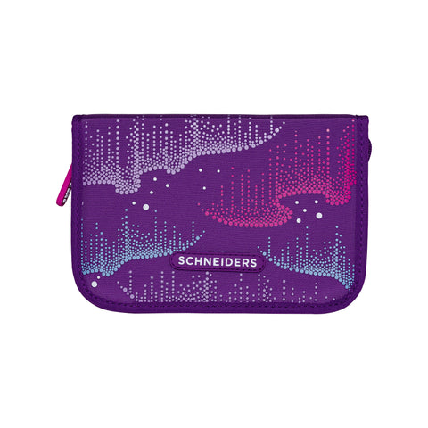 Federpennal „Blue Bloom“ von Schneiders, Modell Ergolite, mit ergonomischem Design, gepolsterten Trägern und mehreren Fächern für optimale Organisation.