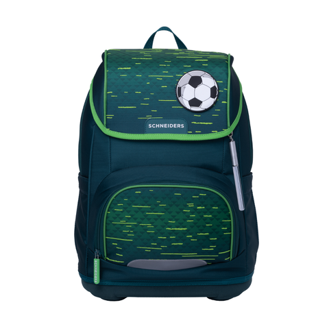 Raffiniert designierte Jungenschultasche Ergoplus „Soccer Star“ von Schneiders, Modell Ergolite, mit ergonomischem Design, gepolsterten Trägern und mehreren Fächern für optimale Organisation.