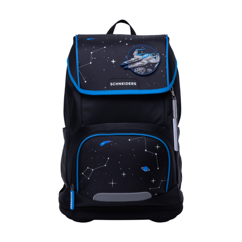 Raffiniert designierte Jungenschultasche Ergoplus „Space Quest“ von Schneiders, Modell Ergolite, mit ergonomischem Design, gepolsterten Trägern und mehreren Fächern für optimale Organisation.