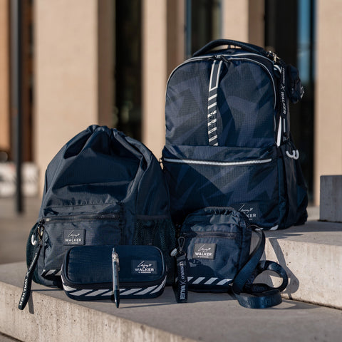 Bundle | Lewinray x Walker Komplettes Set | Schulrucksack + Pencil Box + Sport Bag + Festivaltasche