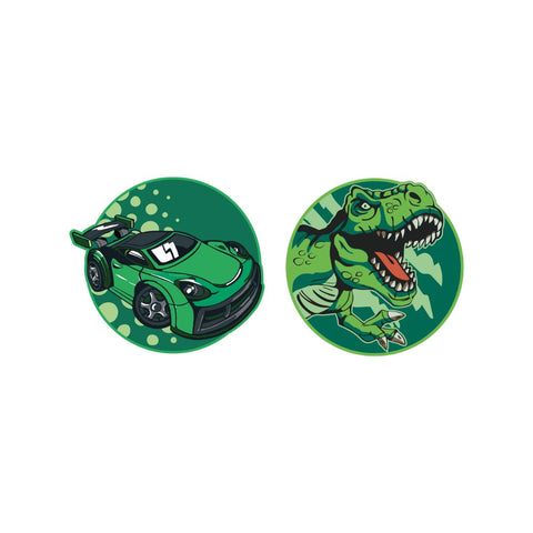 Patches mit Klettfunktion Motiv Car und Dino