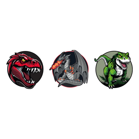 Patches mit Klettfunktion Motiv Dino Dragons