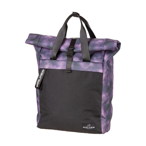 Roll Top Rucksack Batik Purple von Walker. Toller Rucksack für Freizeit, Arbeit und Uni!