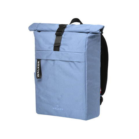 Roll Top Rucksack Sky Blue von Walker. Toller Rucksack für Freizeit, Arbeit und Uni!