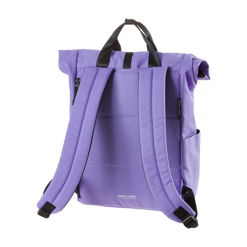 Classic Rucksack Roll Top Lavender in der Farbe lila von Walker Streetwear. Aufrollbarer, ergonomischer Rucksack für jeden Tag. Hochwertige Alltagsrucksäcke für Frauen und Mädchen online kaufen.