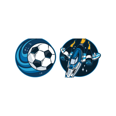 Patches mit Klettfunktion Motiv Spaceball und Spaceship