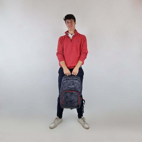 School backpack College 2.0 Gray Polygon