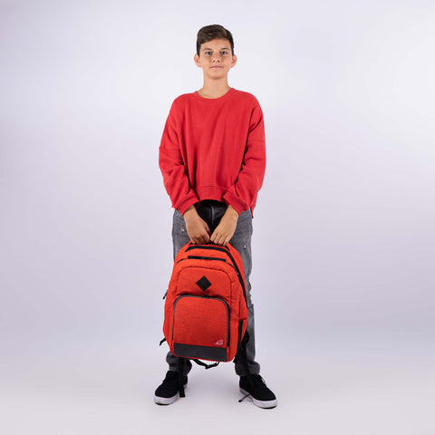 School backpack College Red Melange