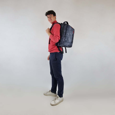 School backpack Elite 2.0 Gray Polygon
