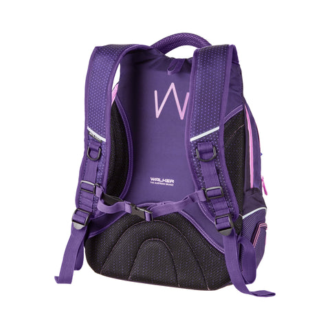 Schulrucksack für Mädchen in der Farbe Violet. Das Model Twist kann individuell eingefädelt werden. Rucksack online bestellen
