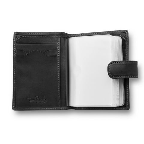 Vegetale credit card holder with snap fastener